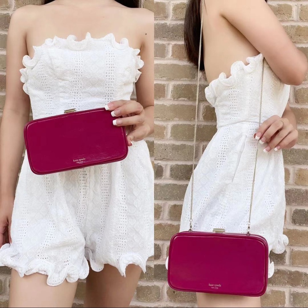 NWT Kate Spade Clutch Crossbody Pink - Picture 1 of 12
